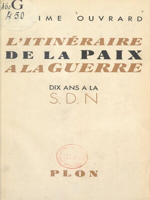 cover image of L'itinéraire de la paix à la guerre